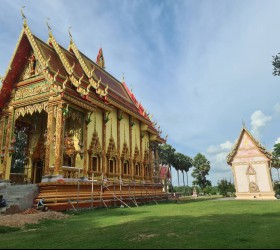 พระอุโบสถหลังใหม่วัดลำภู ตำบลใจดี อำเภอขุขันธ์ จังหวัดศรีสะเกษ