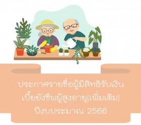 รายชื่อผู้สูงอายุที่ได้รับเงินเบี้ยยังชีพเพิ่มเติม กรณีปรับอัตราตามขั้นบันได