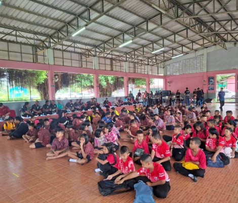 โครงการฝึกอบรมสาธิตวิธีการดับเพลิงให้กับนักเรียนและครูภายในตำบลใจดี