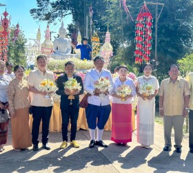พิธีอัญเชิญองค์พระพุทธรูปหยกหินขาว ประดิษฐานสมโภชน์ ณ วัดป่าพะเยียว