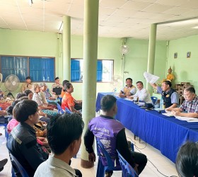 การประชุมตรวจสอบพื้นที่โครงการขุดลอกแหล่งน้ำสาธารณประโยชน์ที่ตื้นเขิลหนองตานนท์