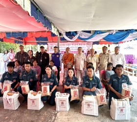 มูลนิธิป่อเต็กตึ้งและมูลนิธิศรีสะเกษสงเคราะห์ โครงการภัยหนาวประจำปี 2566 มอบผ้าห่มกันหนาวให้กับประชาชนตำบลใจดี